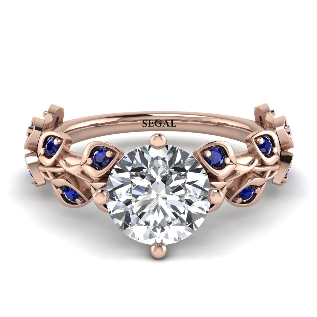 Leaves All Around Rose Gold Diamond Ring - Sydney 2ct No. 62